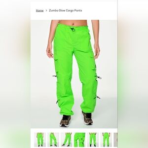 NWT Zumba glow cargo pants
